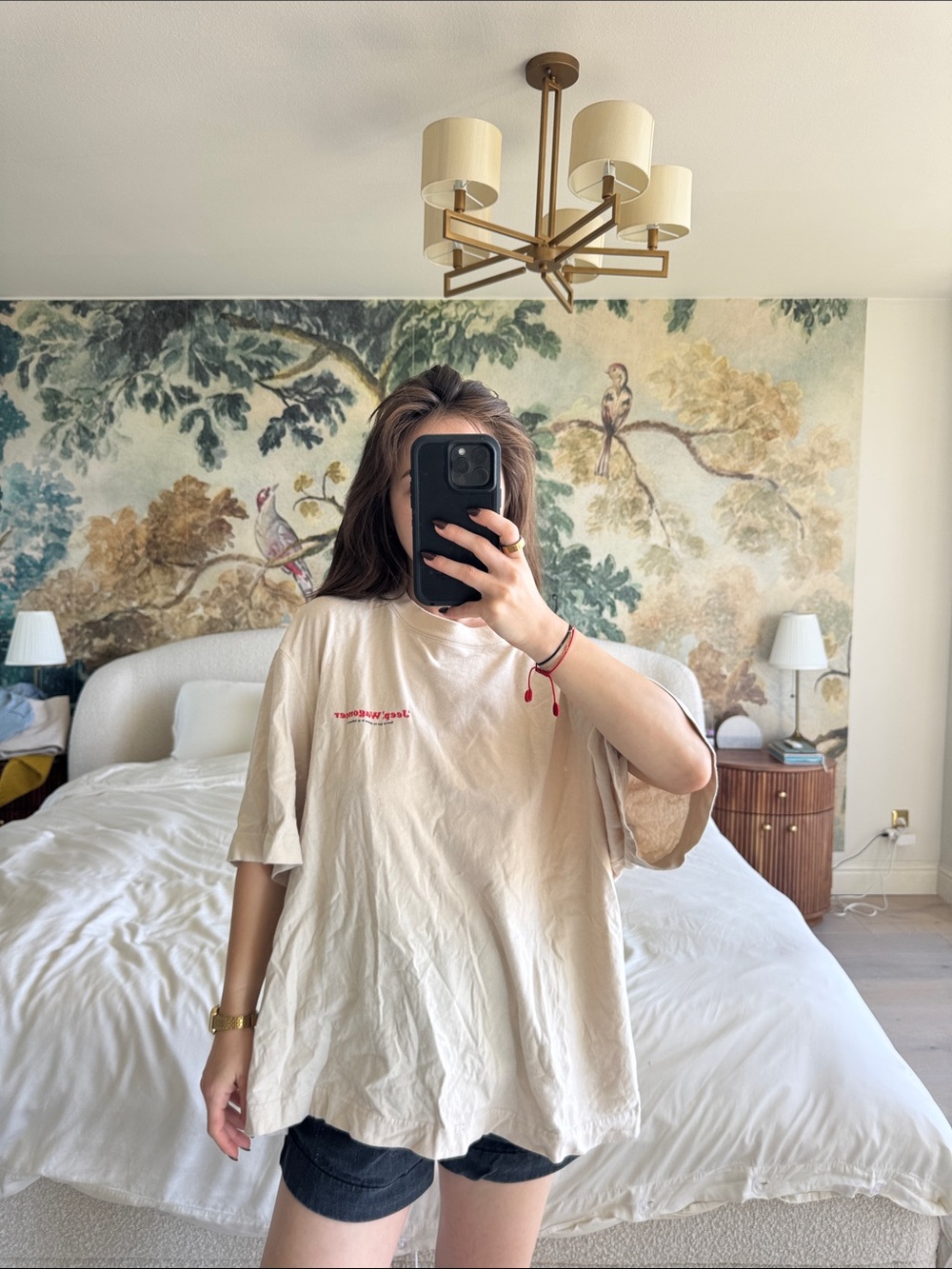 Casual Cream Oversized Women’s Tee